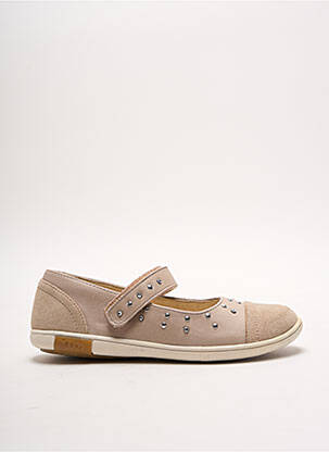 Ballerines tissage satiné bout rond beige TTY fille