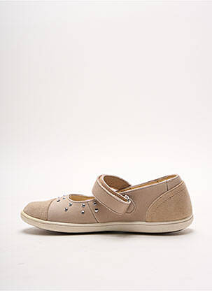 Ballerines tissage satiné bout rond beige TTY fille