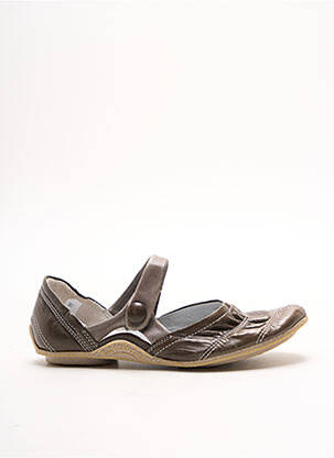 Ballerines tissage satiné bout rond marron PATAUGAS fille