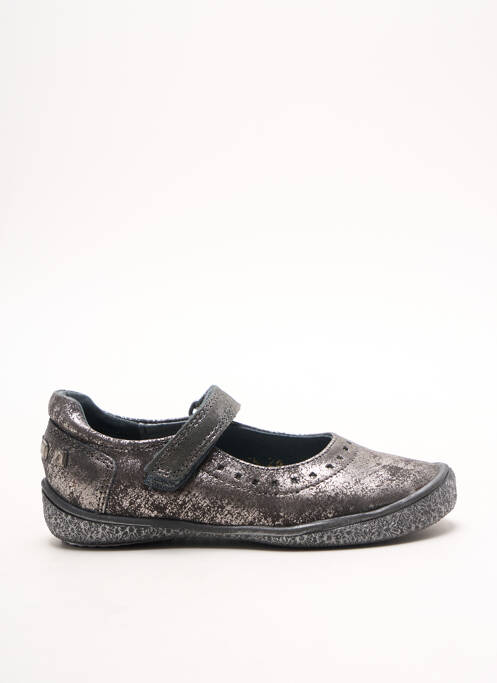 Ballerines tissage métallisé bout rond gris BABYBOTTE fille