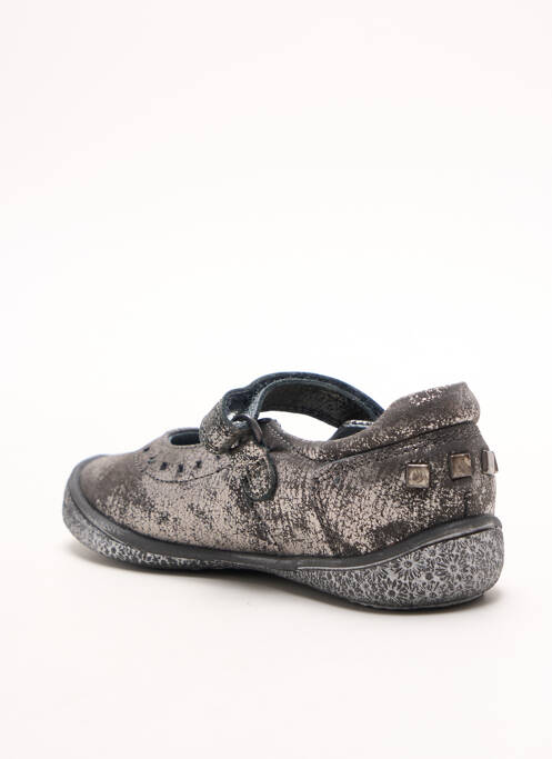 Ballerines tissage métallisé bout rond gris BABYBOTTE fille