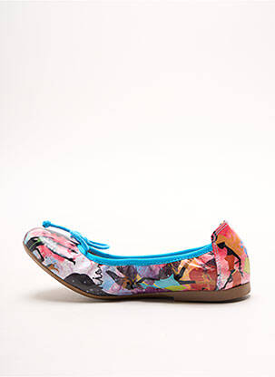 Ballerines tissage satiné bout rond bleu ACEBOS fille