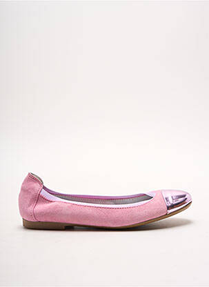 Ballerines tissage vernis chiquet rose ACEBOS fille