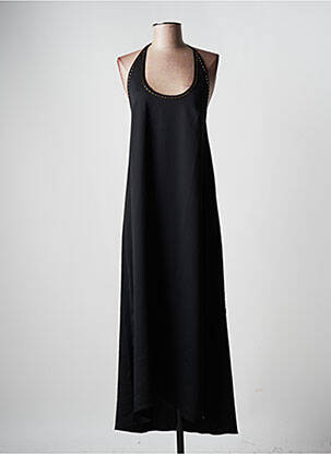 Robe longue coupe fluide fines bretelles noir LPB femme