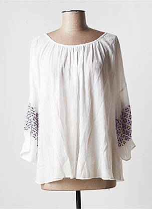 Blouse col rond manches longues blanc SEAFOLLY femme