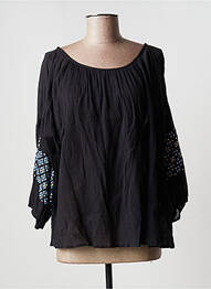 Blouse col rond manches longues noir SEAFOLLY femme