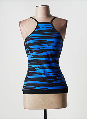 Top de bain effet matière satinée bleu SEAFOLLY femme