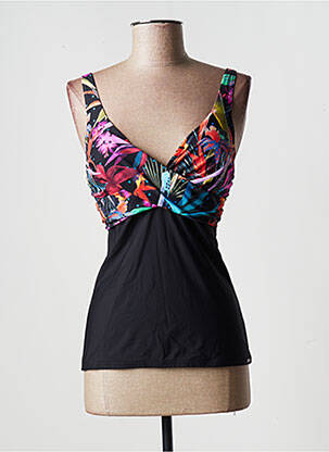 Top de bain imprimé tie and dye noir MOONTIDE femme