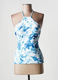 Top de bain effet matière satinée bleu SEAFOLLY femme