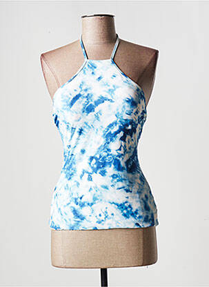 Top de bain effet matière satinée bleu SEAFOLLY femme