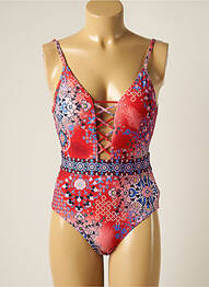 Maillot de bain 1 pièce stretch haut soutien-gorge balconnet rouge SEAFOLLY femme