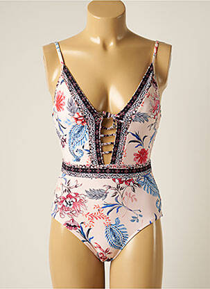 Maillot de bain 1 pièce bretelles élastiquées amovibles haut soutien-gorge balconnet rose SEAFOLLY femme