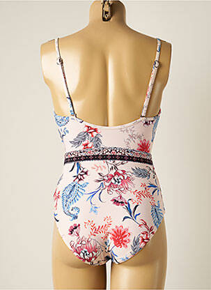 Maillot de bain 1 pièce bretelles élastiquées amovibles haut soutien-gorge balconnet rose SEAFOLLY femme