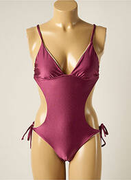 Maillot de bain 1 pièce stretch haut soutien-gorge avec mousse de rembourrage amovible violet RIO DE SOL femme