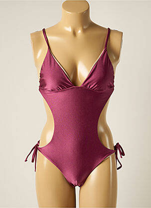 Maillot de bain 1 pièce stretch haut soutien-gorge avec mousse de rembourrage amovible violet RIO DE SOL femme