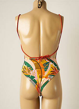 Maillot de bain 1 pièce stretch haut soutien-gorge moulé orange RIO DE SOL femme