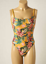 Maillot de bain 1 pièce stretch haut soutien-gorge moulé jaune RIO DE SOL femme