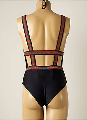 Maillot de bain 1 pièce stretch haut soutien-gorge avec mousse de rembourrage amovible noir YSABEL MORA femme