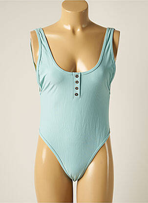 Maillot de bain 1 pièce stretch bleu PIHA femme