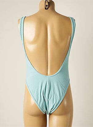 Maillot de bain 1 pièce stretch bleu PIHA femme