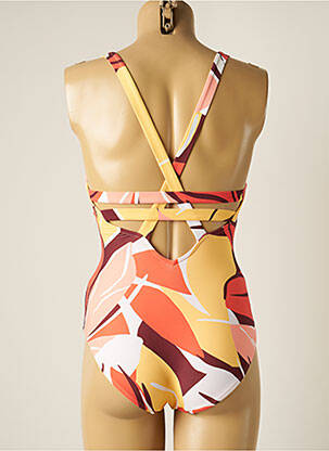 Maillot de bain 1 pièce imprimé fantaisie haut soutien-gorge avec mousse de rembourrage amovible orange SEAFOLLY femme