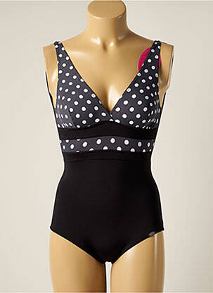 Maillot de bain 1 pièce haut triangles haut triangles noir PLAGE DU SUD femme