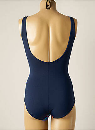 Maillot de bain 1 pièce stretch haut soutien-gorge avec mousse de rembourrage amovible bleu SUN PLAYA femme