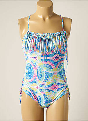 Maillot de bain 1 pièce haut soutien-gorge balconnet haut soutien-gorge balconnet bleu PIHA femme
