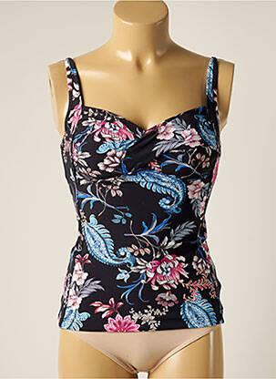 Top de bain bretelles élastiquées amovibles noir SEAFOLLY femme