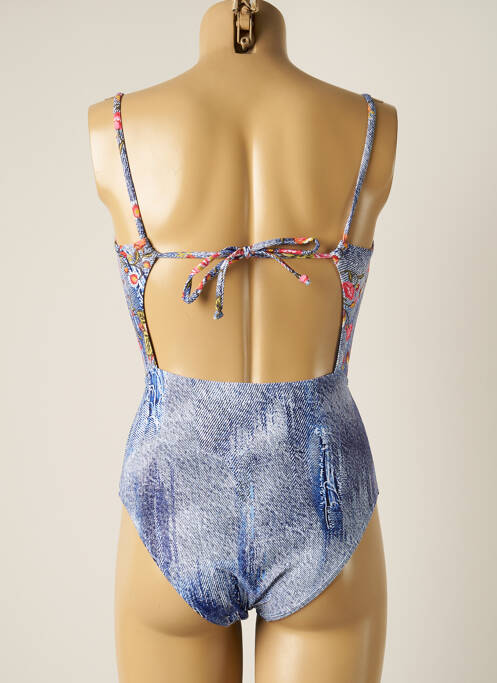 Maillot de bain 1 pièce bleu PIHA pour femme