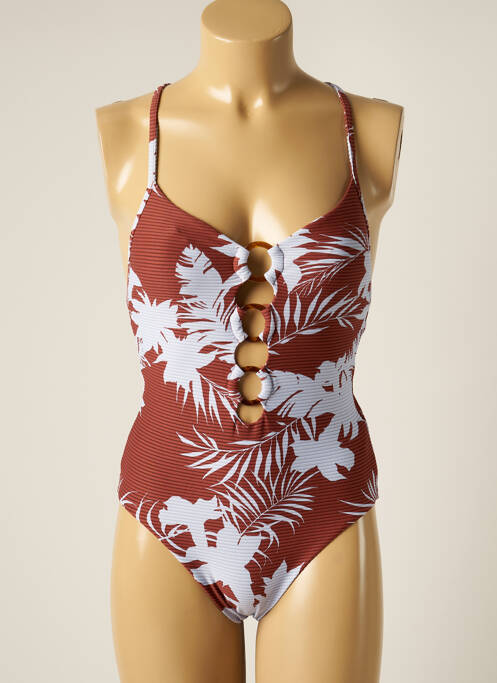 Maillot de bain 1 pièce marron SEAFOLLY pour femme