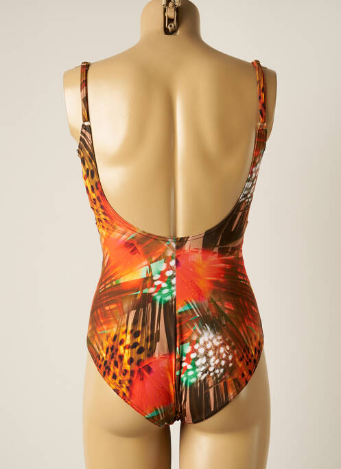 Maillot de bain 1 pièce orange MISS CARAÏBES pour femme