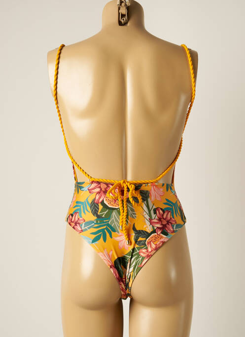 Maillot de bain 1 pièce stretch haut soutien-gorge moulé jaune RIO DE SOL femme