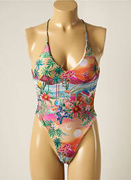 Maillot de bain 1 pièce imprimé fantaisie haut soutien-gorge avec mousse de rembourrage amovible orange RIO DE SOL femme