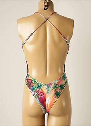 Maillot de bain 1 pièce imprimé fantaisie haut soutien-gorge avec mousse de rembourrage amovible orange RIO DE SOL femme