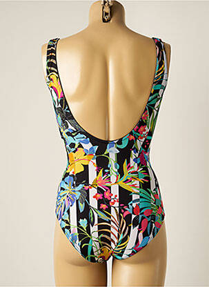 Maillot de bain 1 pièce stretch haut triangles noir MISS CARAÏBES femme