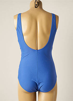 Maillot de bain 1 pièce stretch haut soutien-gorge moulé bleu YSABEL MORA femme