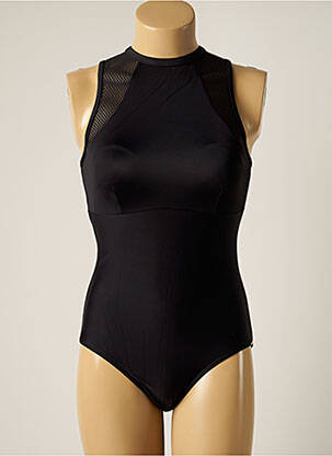 Maillot de bain 1 pièce stretch haut soutien-gorge moulé noir PIHA femme