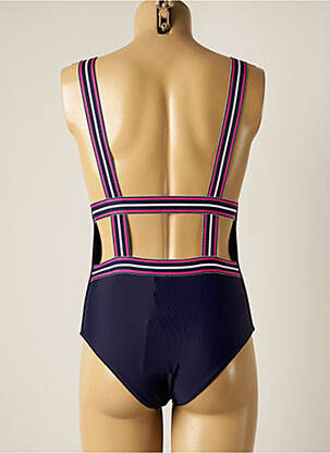 Maillot de bain 1 pièce stretch haut soutien-gorge avec mousse de rembourrage amovible bleu YSABEL MORA femme