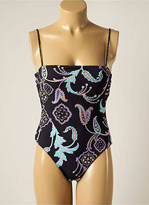 Maillot de bain 1 pièce imprimé fantaisie haut soutien-gorge moulé noir SEAFOLLY femme