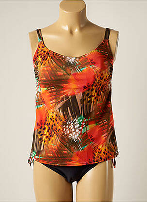 Tankini imprimé fleurs orange MISS CARAÏBES femme