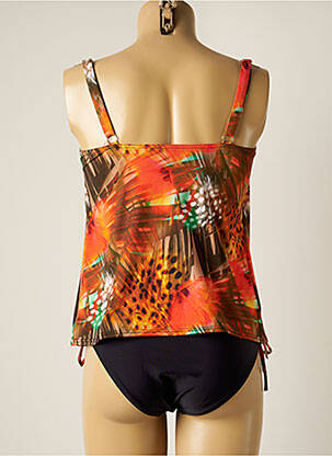 Tankini effet matière satinée orange MISS CARAÏBES femme