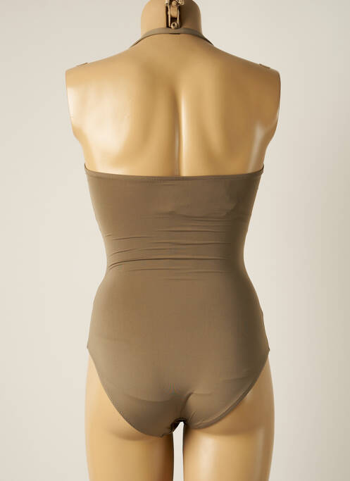 Maillot de bain 1 pièce marron TESSY pour femme