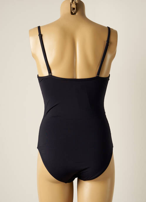 Maillot de bain 1 pièce effet matière satinée haut soutien-gorge moulé noir MOONTIDE femme