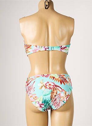 Maillot de bain 2 pièces stretch haut bandeau bleu YSABEL MORA femme