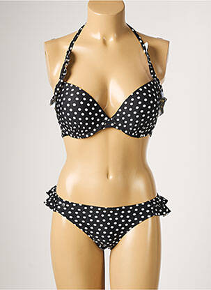 Maillot de bain 2 pièces stretch haut soutien-gorge push-up noir BRIGITTE BARDOT femme