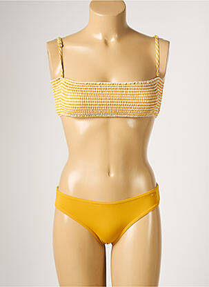 Maillot de bain 2 pièces haut bandeau haut bandeau jaune PROTEST femme