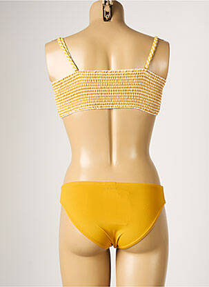 Maillot de bain 2 pièces stretch haut bandeau jaune PROTEST femme
