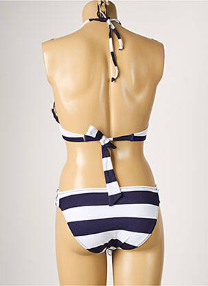 Maillot de bain 2 pièces stretch haut soutien-gorge moulé bleu YSABEL MORA femme