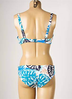 Maillot de bain 2 pièces stretch haut soutien-gorge moulé bleu YSABEL MORA femme